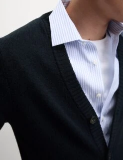 Extra Fine Lambswool Rich V-Neck Cardigan -Marksandspencer Sale Store Extra Fine Lambswool Rich V Neck Cardigan 2