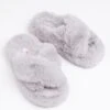 Faux Fur Crossover Open Toe Slider Slippers -Marksandspencer Sale Store Faux Fur Crossover Open Toe Slider Slippers