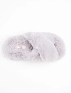 Faux Fur Crossover Open Toe Slider Slippers -Marksandspencer Sale Store Faux Fur Crossover Open Toe Slider Slippers 2