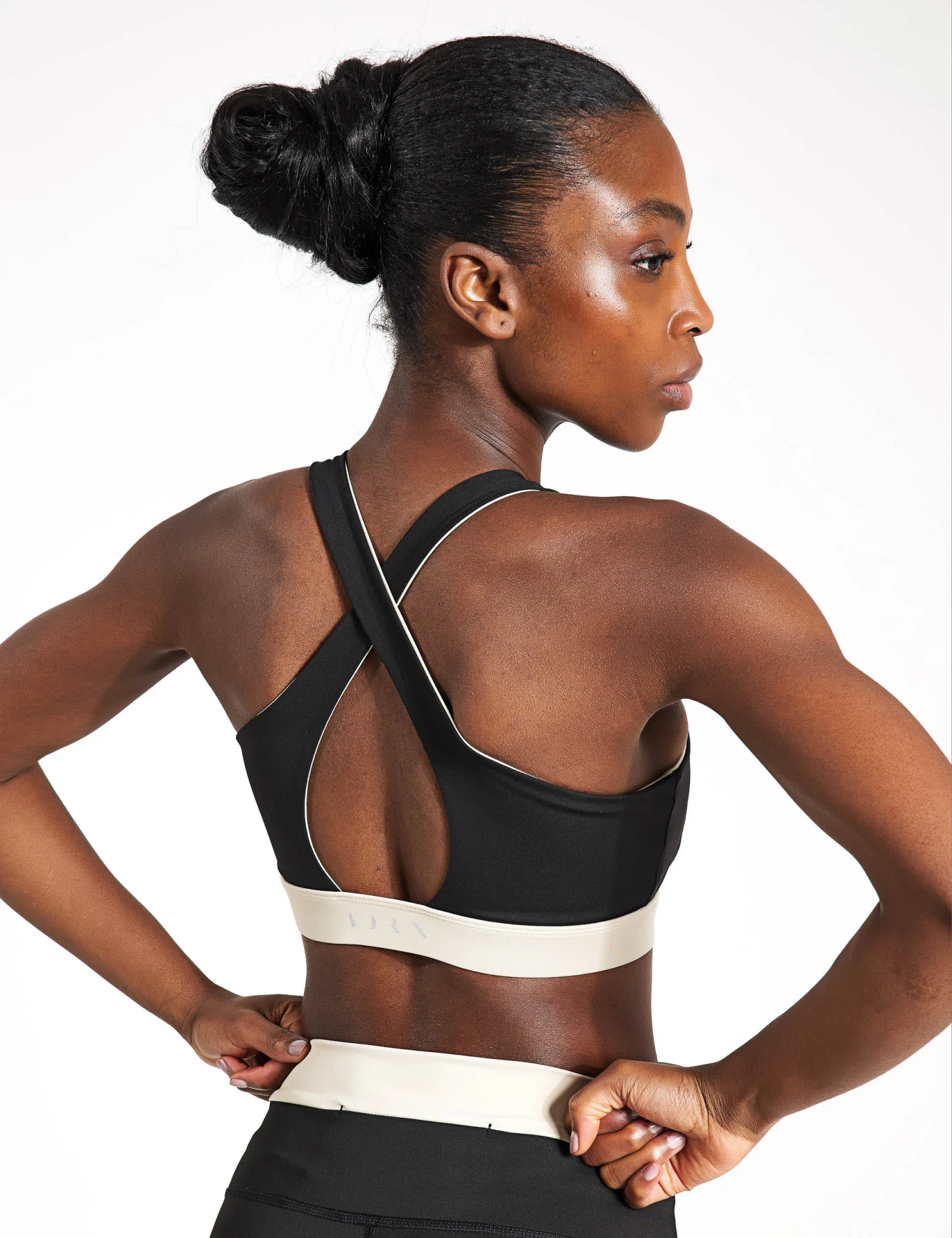 Born Fiorella Crew Neck Cross Back Crop Top 3 Born Fiorella Crew Neck Cross Back Crop Top - Image 3