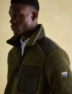 Joules Fleece Textured Half Zip Jumper -Marksandspencer Sale Store Fleece Textured Half Zip Jumper 2