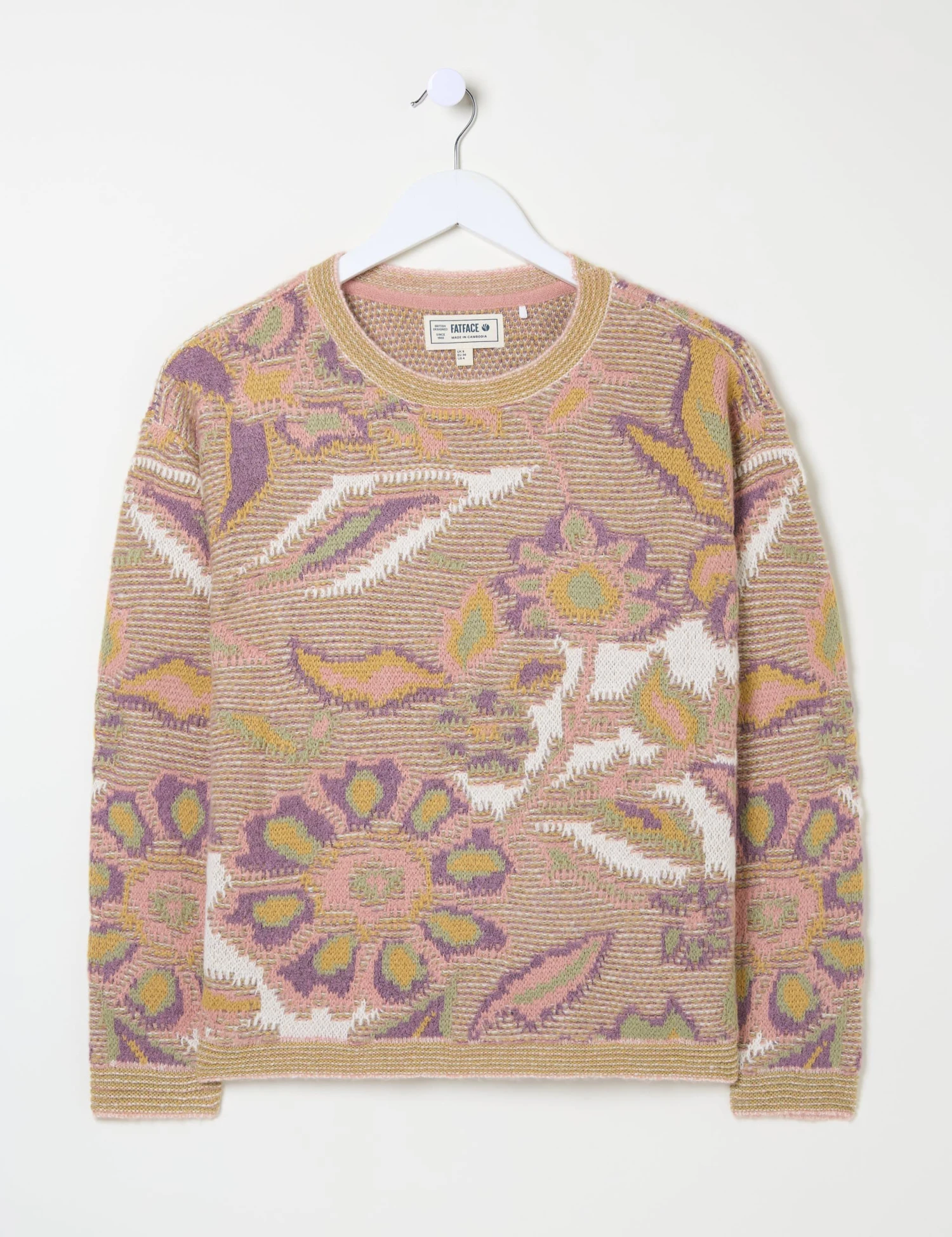 Floral Crew Neck Jumper With Wool 2 Floral Crew Neck Jumper With Wool - Image 2