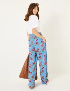 Floral Elasticated Waist Palazzo Trousers -Marksandspencer Sale Store Floral Elasticated Waist Palazzo Trousers 3