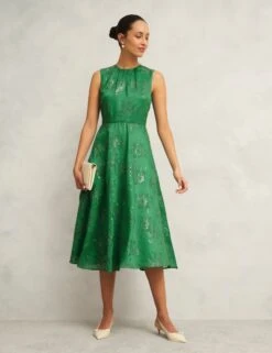 Floral Embroiderd Midi Skater Dress -Marksandspencer Sale Store Floral Embroiderd Midi Skater Dress 4