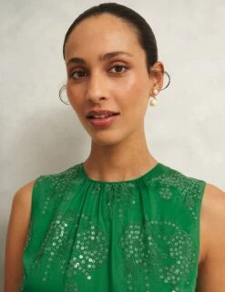 Floral Embroiderd Midi Skater Dress -Marksandspencer Sale Store Floral Embroiderd Midi Skater Dress 5