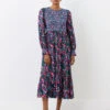 Floral Shired Midi Smock Dress 10 Floral Shired Midi Smock Dress -Marksandspencer Sale Store Floral Shired Midi Smock Dress