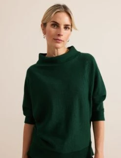 Funnel Neck Batwing Sleeve Jumper -Marksandspencer Sale Store Funnel Neck Batwing Sleeve Jumper 4