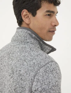 Funnel Neck Half Zip Sweatshirt -Marksandspencer Sale Store Funnel Neck Half Zip Sweatshirt 4