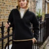 Funnel Neck Relaxed Half Zip Sweatshirt