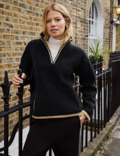 Funnel Neck Relaxed Half Zip Sweatshirt