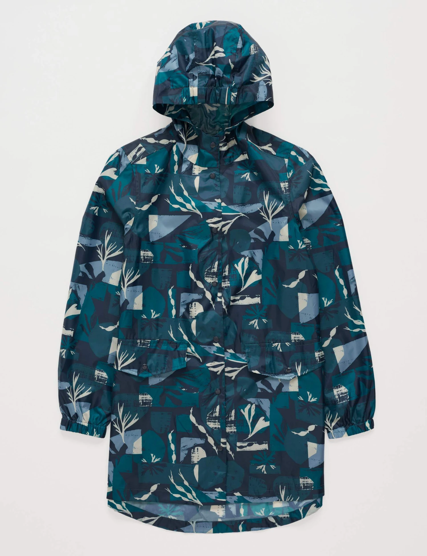 Geometric Hooded Packaway Rain Jacket 2 Geometric Hooded Packaway Rain Jacket - Image 2