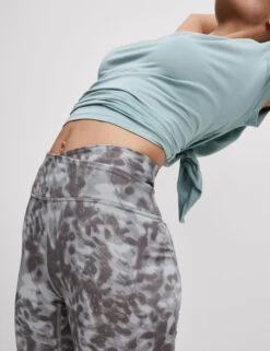 Go Balance Printed Wrap Waist Yoga Leggings -Marksandspencer Sale Store Go Balance Printed Wrap Waist Yoga Leggings 2