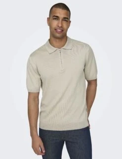 Only & Sons Half Zip Polo Shirt