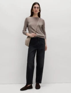 High Waisted Carrot Leg Ankle Grazer Jeans -Marksandspencer Sale Store High Waisted Carrot Leg Ankle Grazer Jeans 4