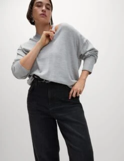 High Waisted Carrot Leg Ankle Grazer Jeans -Marksandspencer Sale Store High Waisted Carrot Leg Ankle Grazer Jeans 7