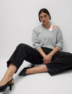 High Waisted Carrot Leg Ankle Grazer Jeans -Marksandspencer Sale Store High Waisted Carrot Leg Ankle Grazer Jeans 8