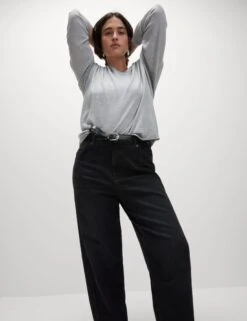 High Waisted Carrot Leg Ankle Grazer Jeans -Marksandspencer Sale Store High Waisted Carrot Leg Ankle Grazer Jeans 9