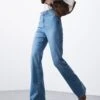 High Waisted Flared Jeans
