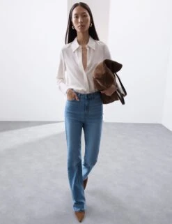 High Waisted Flared Jeans -Marksandspencer Sale Store High Waisted Flared Jeans 5