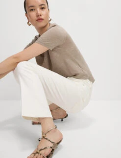 High Waisted Slim Flare Cropped Jeans -Marksandspencer Sale Store High Waisted Slim Flare Cropped Jeans 4