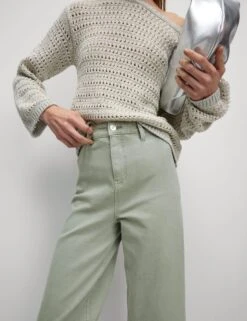 High Waisted Wide Leg Ankle Grazer Jeans -Marksandspencer Sale Store High Waisted Wide Leg Ankle Grazer Jeans 2