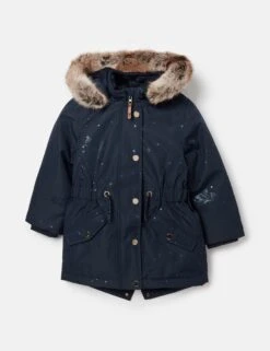 Joules Hooded Printed Parka Coat (3-12 Yrs)