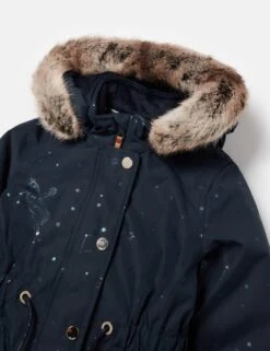 Joules Hooded Printed Parka Coat (3-12 Yrs) -Marksandspencer Sale Store Hooded Printed Parka Coat 3 12 Yrs 1 2