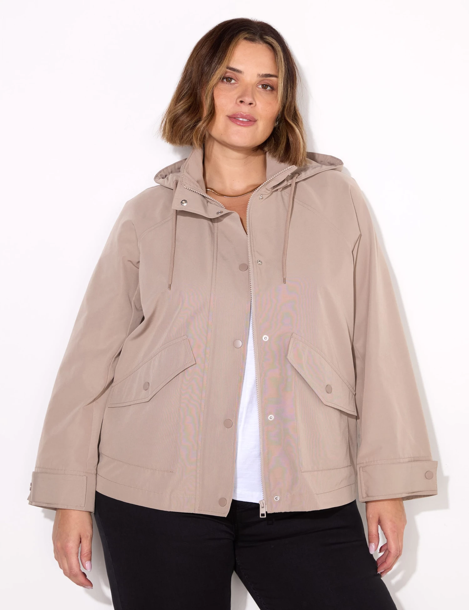 Hooded Short Raincoat 1 Hooded Short Raincoat