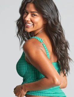 Panache Iris Gingham Wired Balcony Tankini Top D-K -Marksandspencer Sale Store Iris Gingham Wired Balcony Tankini Top D K 3