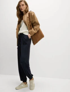 Jersey Drawstring Pintuck Tapered Trousers 19 Jersey Drawstring Pintuck Tapered Trousers -Marksandspencer Sale Store Jersey Drawstring Pintuck Tapered Trousers 2