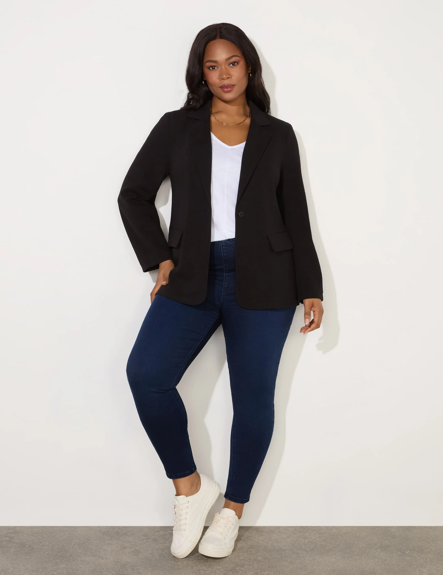 Jersey Relaxed Single Breasted Blazer 3 Jersey Relaxed Single Breasted Blazer - Image 3