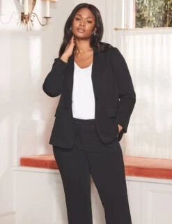 Jersey Relaxed Single Breasted Blazer