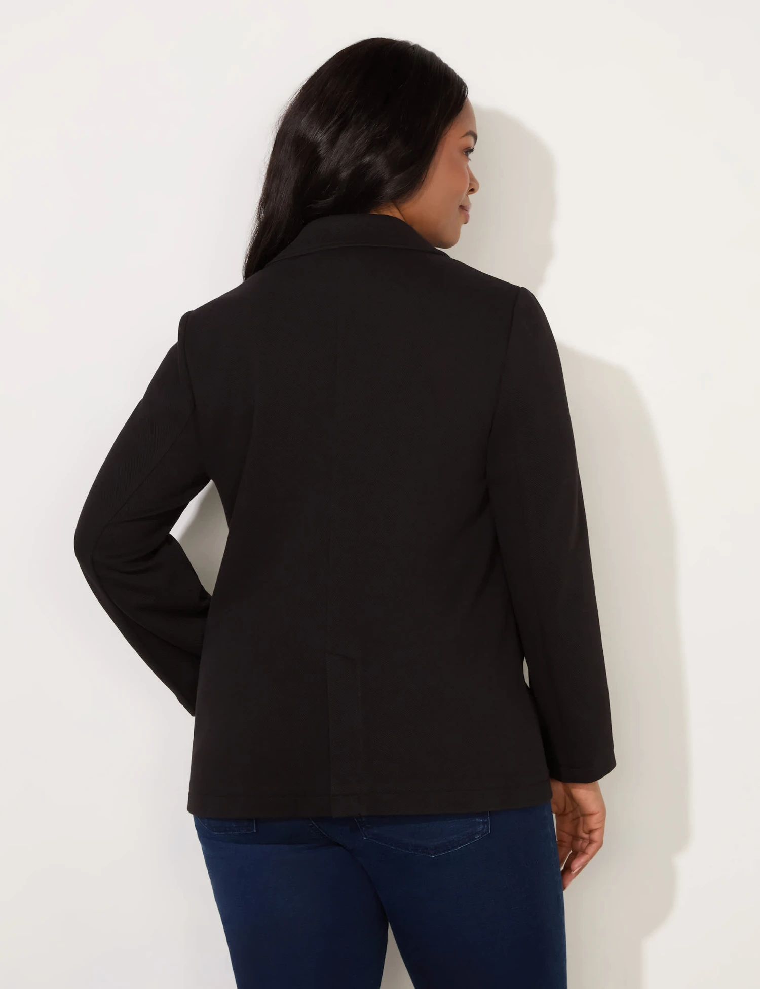 Jersey Relaxed Single Breasted Blazer 6 Jersey Relaxed Single Breasted Blazer - Image 6