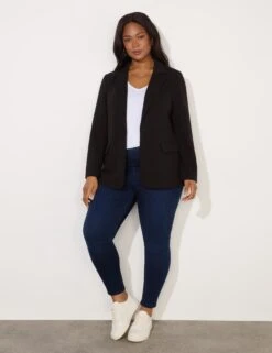Jersey Relaxed Single Breasted Blazer 20 Jersey Relaxed Single Breasted Blazer -Marksandspencer Sale Store Jersey Relaxed Single Breasted Blazer 6
