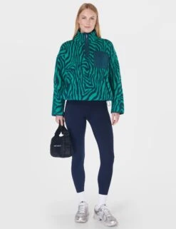 Sweaty Betty Karma Half Zip Animal Print Fleece Jacket -Marksandspencer Sale Store Karma Half Zip Animal Print Fleece Jacket 2