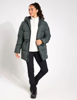 Jack Wolfskin Kirschallee Waisted Hooded Puffer Jacket -Marksandspencer Sale Store Kirschallee Waisted Hooded Puffer Jacket 5