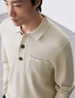 Knitted Polo Shirt -Marksandspencer Sale Store Knitted Polo Shirt 5
