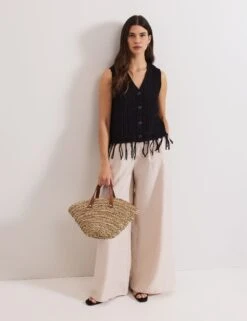 Knitted V-Neck Waistcoat