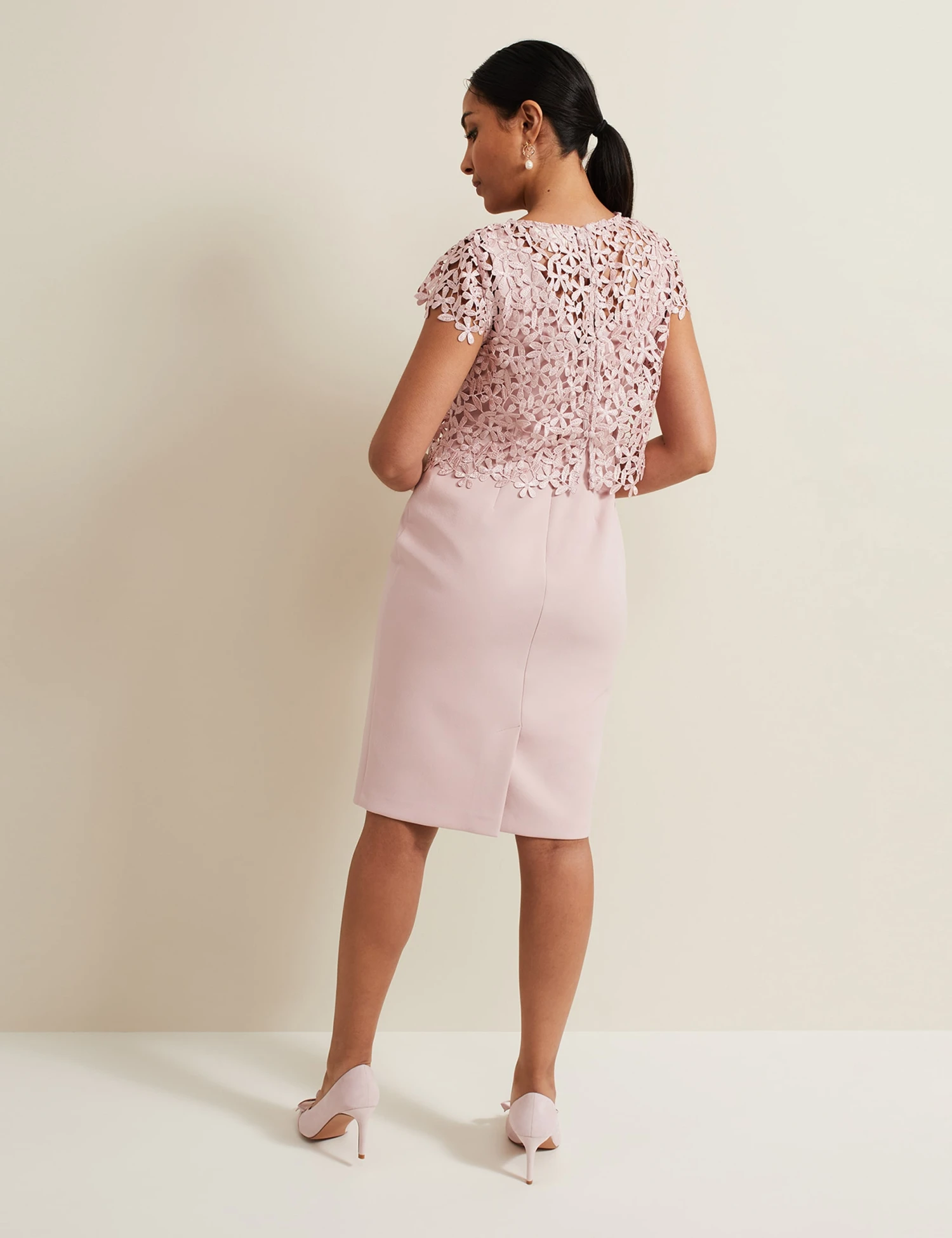 Lace Midi Column Dress 4 Lace Midi Column Dress - Image 4