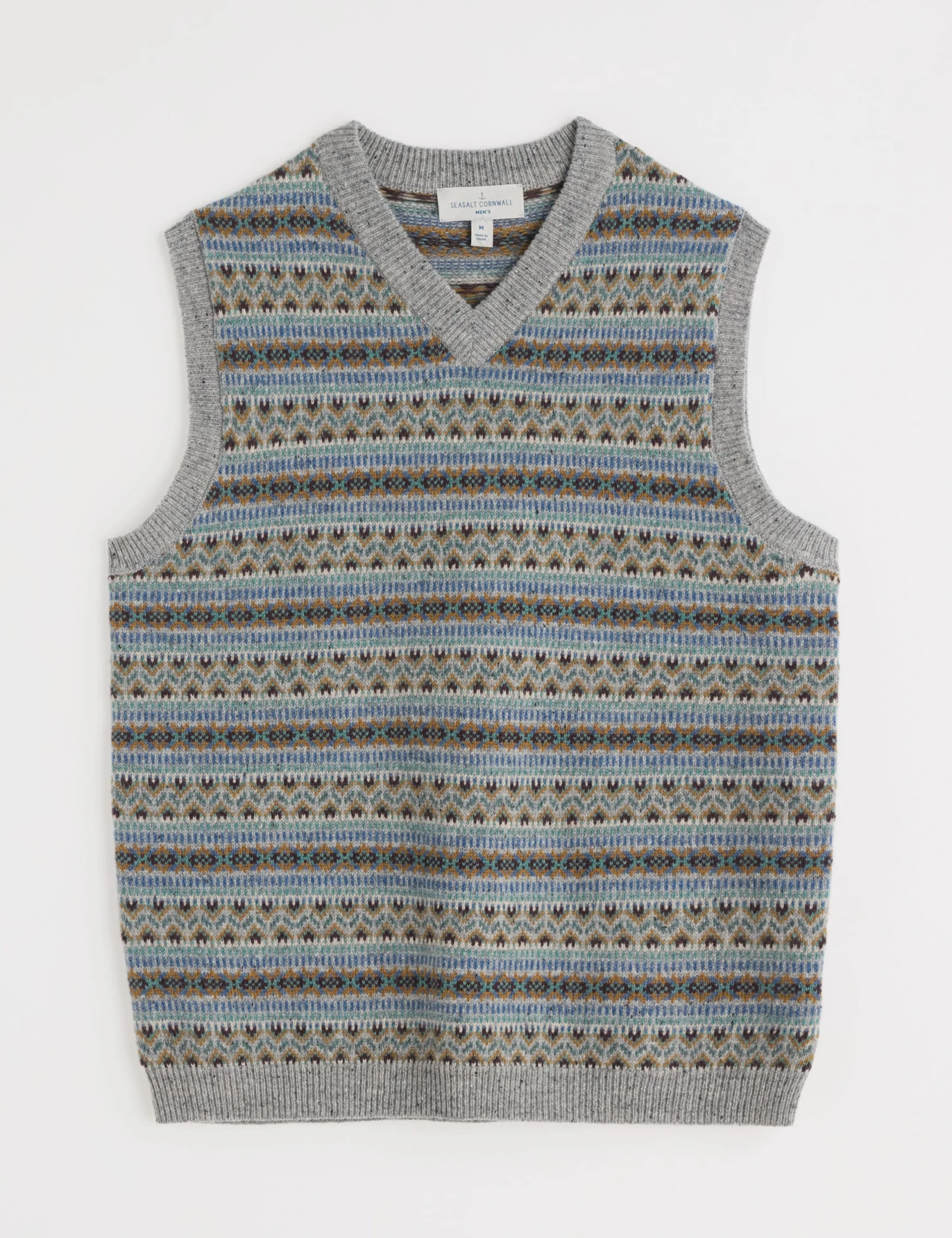 Lambswool Rich Fair Isle Knitted Vest 2 Lambswool Rich Fair Isle Knitted Vest - Image 2