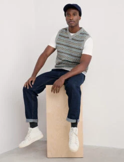 Lambswool Rich Fair Isle Knitted Vest