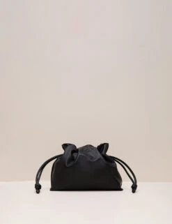 Leather-Blend Drawstring Bag
