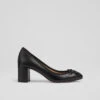 Leather Bow Block Heel Ballet Court Shoes -Marksandspencer Sale Store Leather Bow Block Heel Ballet Court Shoes