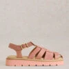 WHITE STUFF Leather Buckle Flatform Footbed Sandals