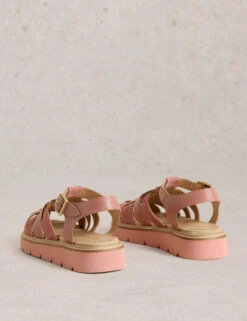 WHITE STUFF Leather Buckle Flatform Footbed Sandals -Marksandspencer Sale Store Leather Buckle Flatform Footbed Sandals 2