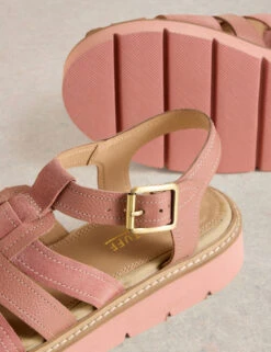 WHITE STUFF Leather Buckle Flatform Footbed Sandals -Marksandspencer Sale Store Leather Buckle Flatform Footbed Sandals 3