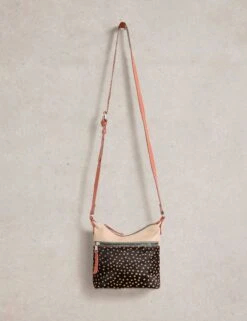 WHITE STUFF Leather Colour Block Cross Body Bag