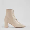 Leather Lace Up Block Heel Square Toe Ankle Boots -Marksandspencer Sale Store Leather Lace Up Block Heel Square Toe Ankle Boots