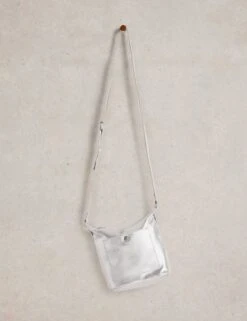 WHITE STUFF Leather Metallic Cross Body Bag -Marksandspencer Sale Store Leather Metallic Cross Body Bag 3