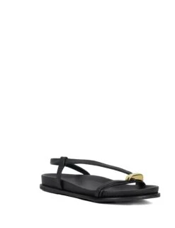 Dune London Leather Metallic Detail Strappy Flat Sandals -Marksandspencer Sale Store Leather Metallic Detail Strappy Flat Sandals 4
